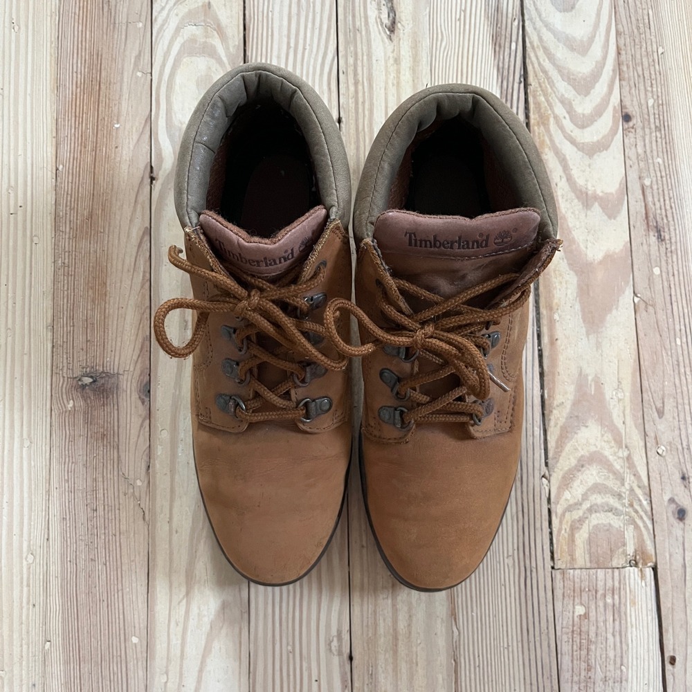 Timberland 69538 Womens Wheat Leather Waterproof Ankle Hiking Boots Size 9.5 - Picture 5 of 9